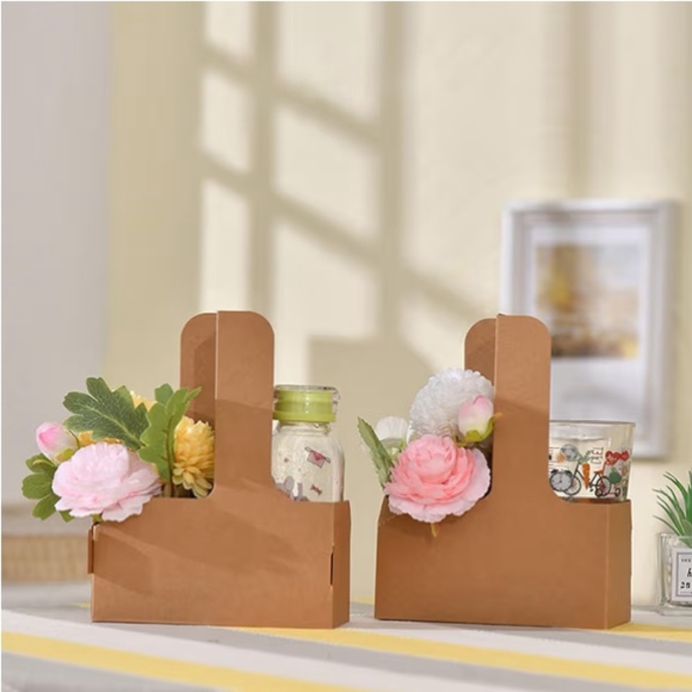 10 Pack Disposable Paperboard Coffee Beverage Drink Carriers
